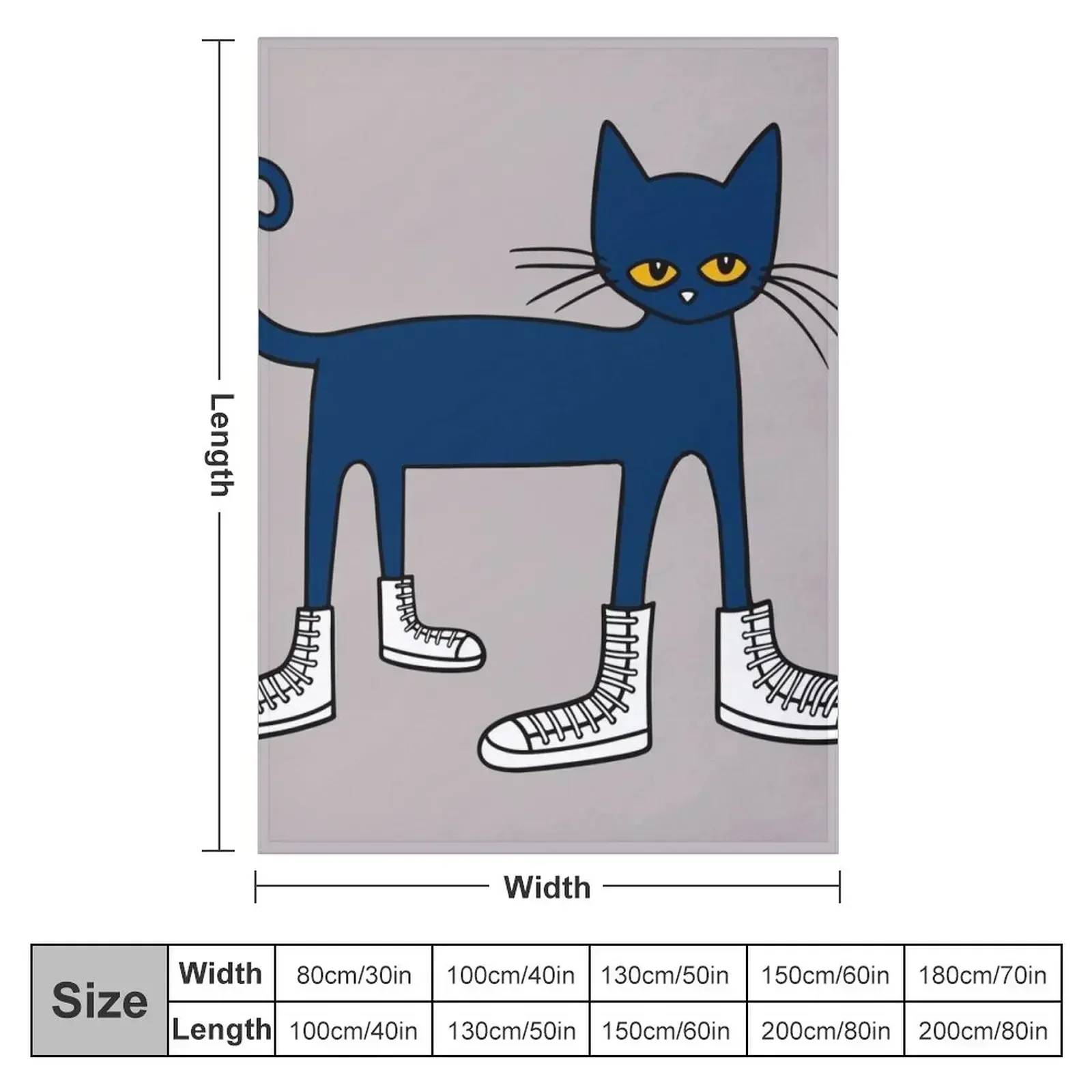 Pete the Cat: I Love My White Shoes Throw Blanket Hairy Soft Plaid Moving Luxury Brand Soft Plush Plaid Weighted Blankets