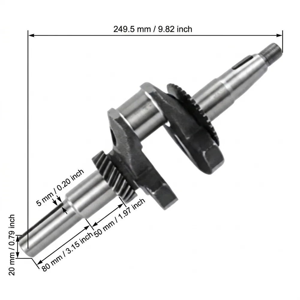 For GX160 and For 200168F170F Generators Crankshaft Flat Key Compatible with For 2KW to 3KW 6.5HP Engine Models