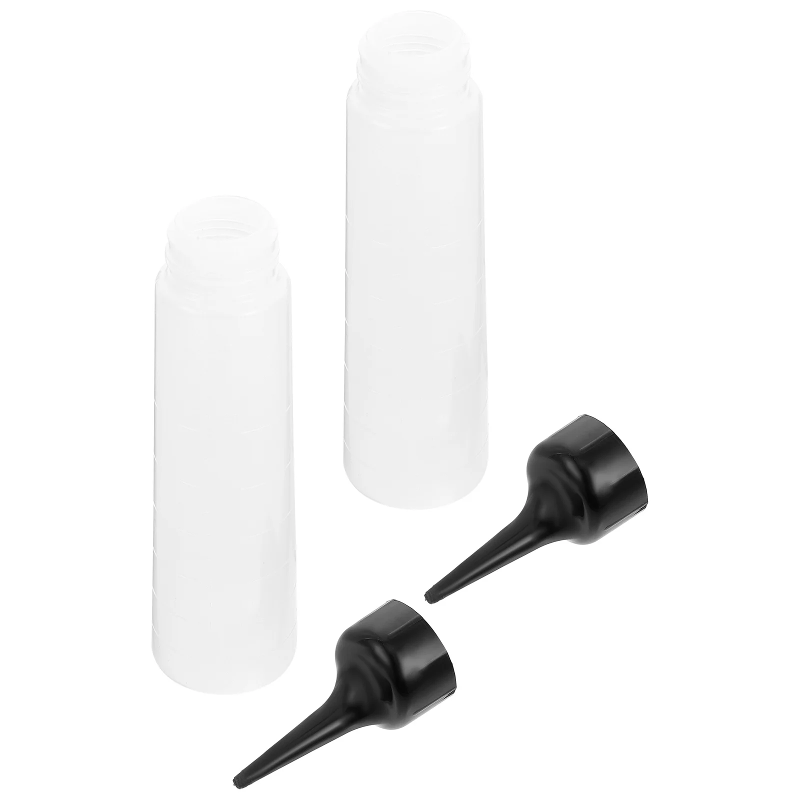 

2Pcs Pointed Mouth Bottle Graduated Squeeze Dispenser Durable Empty Plastic Containers for Lubricating Oil Glue Storage