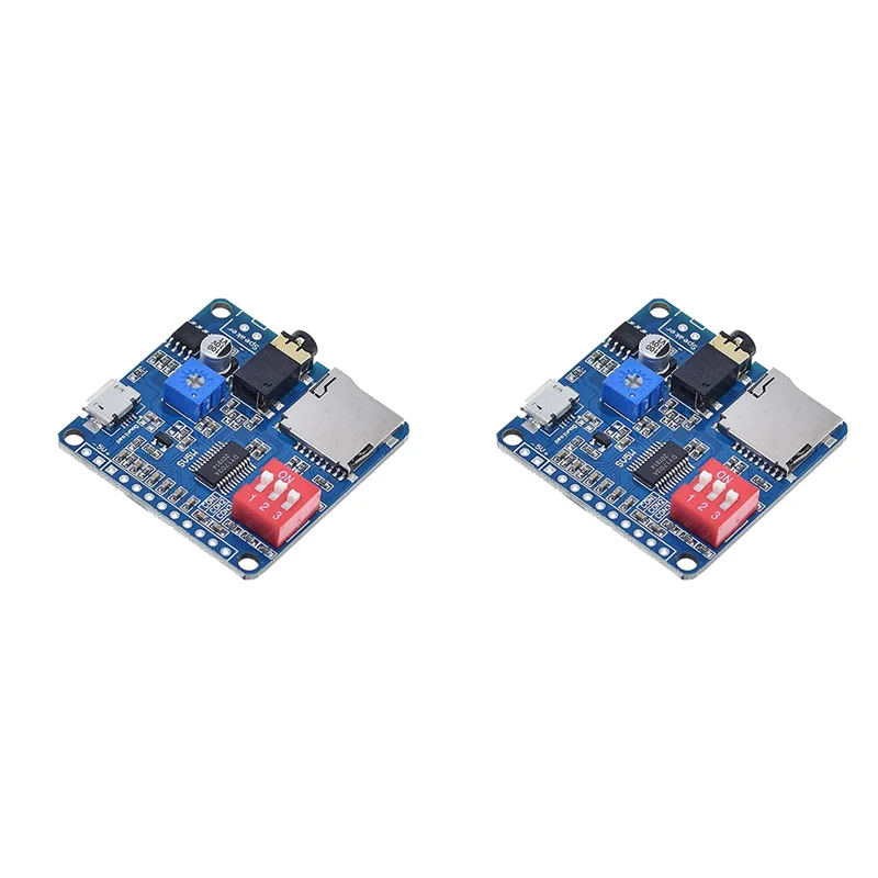 2X DY-SV5W Voice Playback Module For MP3 Music Player Voice Playback Amplifier 5W SD/TF Card Integrated UART I/O Trigger-New