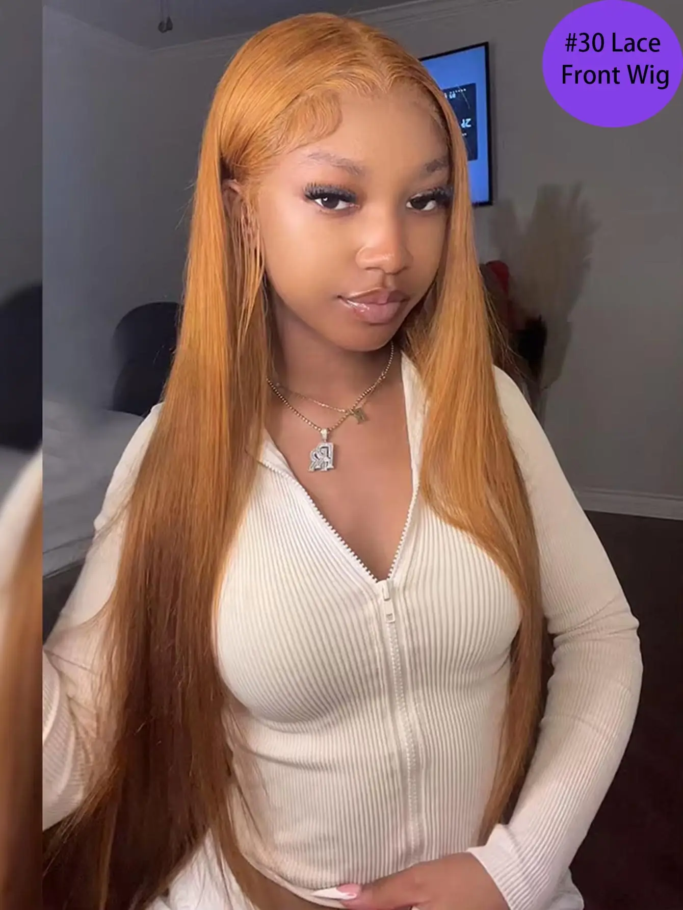 

Bone Straight 13X6 Hd Transparent Lace Front Human Hair Wig Brazilian Gonger Brown Lace Frontal Wig Pre Plucked Lace Clousre Wig