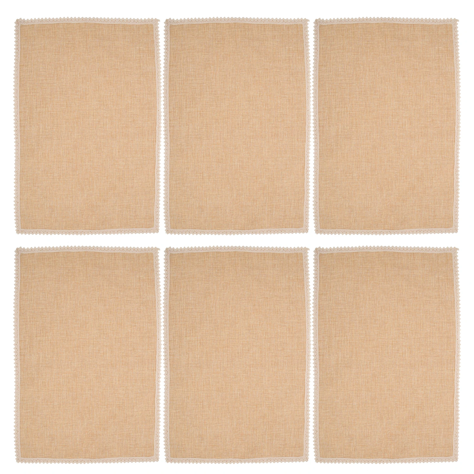 

6pcs Dining Table Placemats Heat Resistant Washable Premium Material Soft Practical Long Term Use Elegant Beautiful Stylish