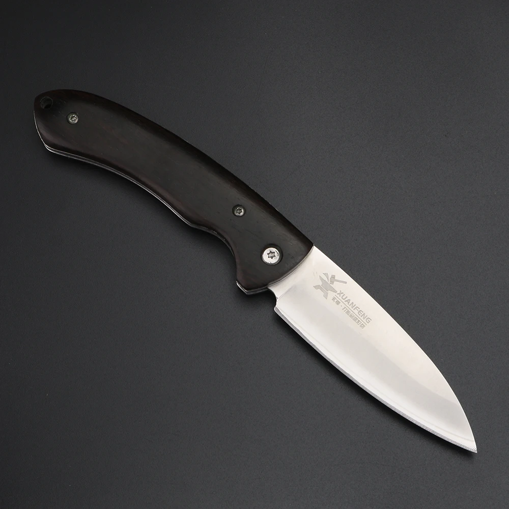 XUANFENG 3-layer outdoor folding knife, sharp fruit knife, VG10 steel camping and hunting multifunctional knife