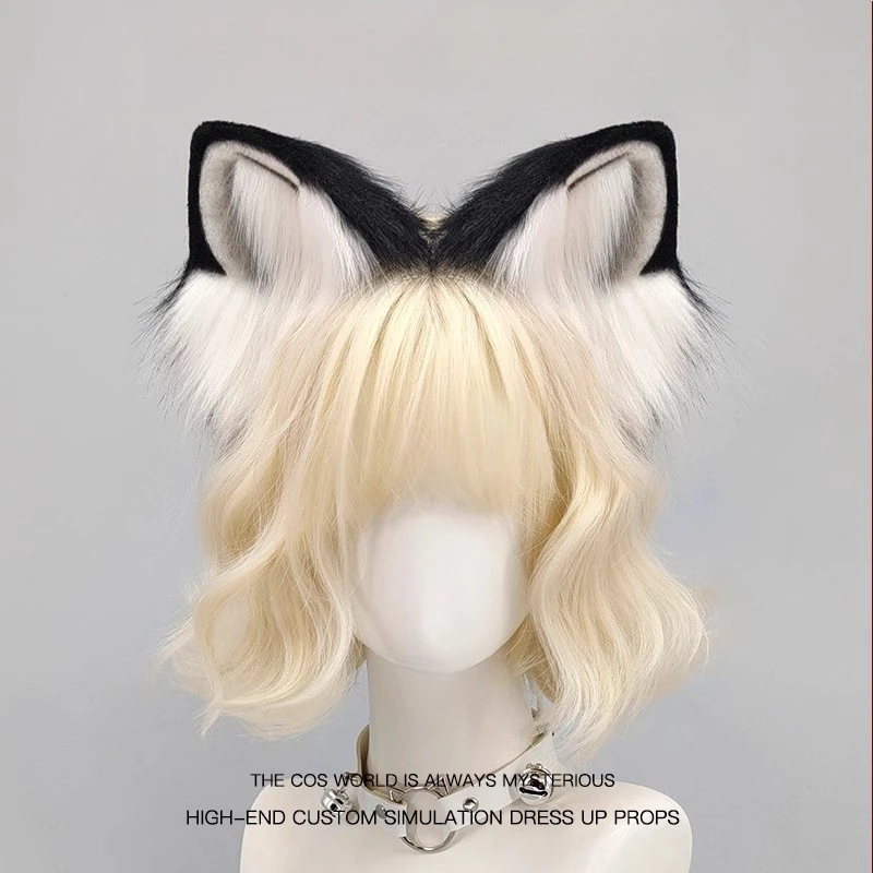 

MAOYTUEDUO cat ear headband plush headdress simulation animal ear comics cosplay handmade props