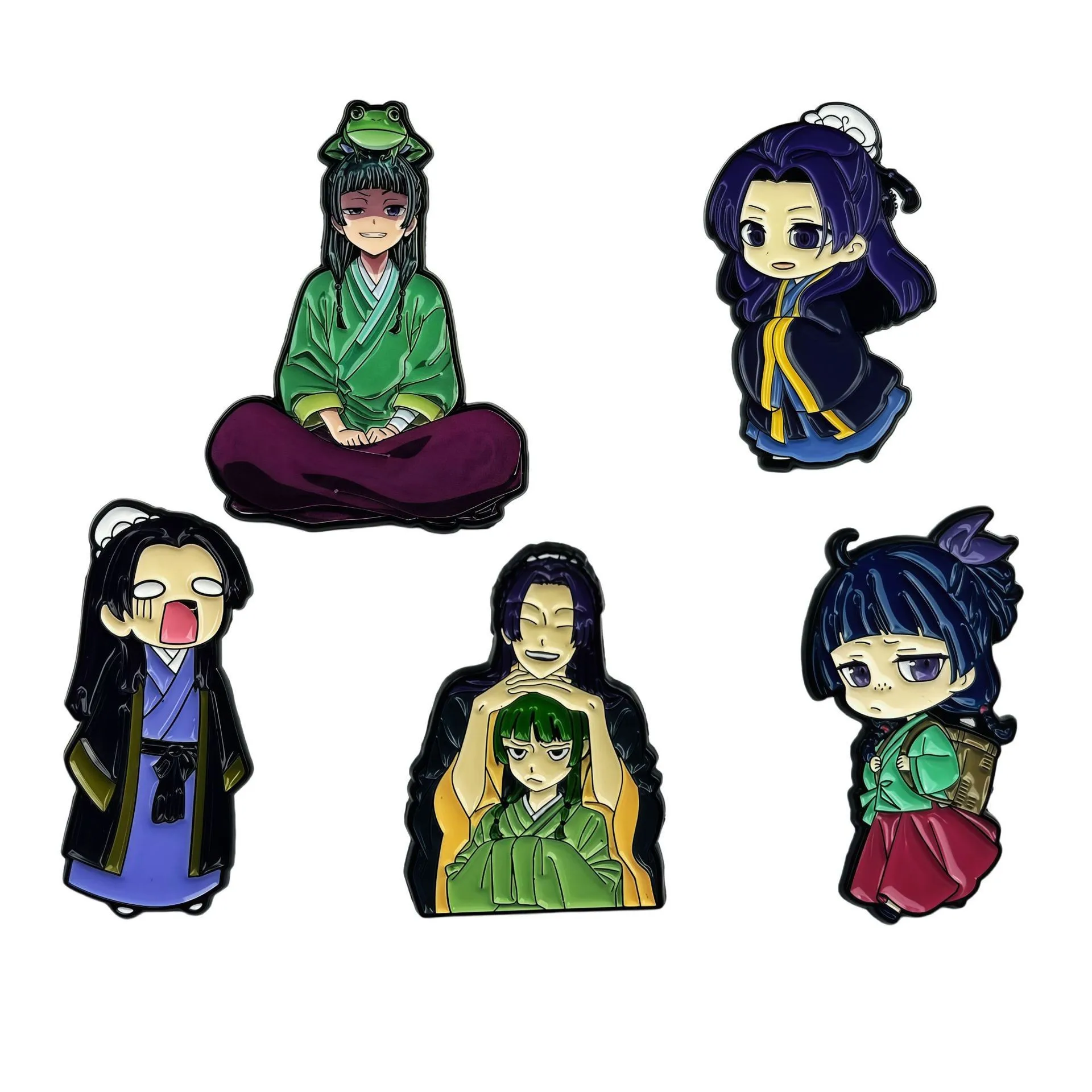 

The Whisper of The Medicine House Girl Badge Cartoon Metal Brooch Creative Anime Jewelry Chest Emblem Clothing Accessories