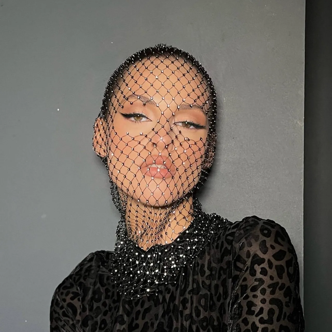 king-mcgreen-estrela-elastica-rede-de-pesca-capuz-malha-escavada-chapeu-personalizado-strass-lenco-capa-para-mulher-em-estoque