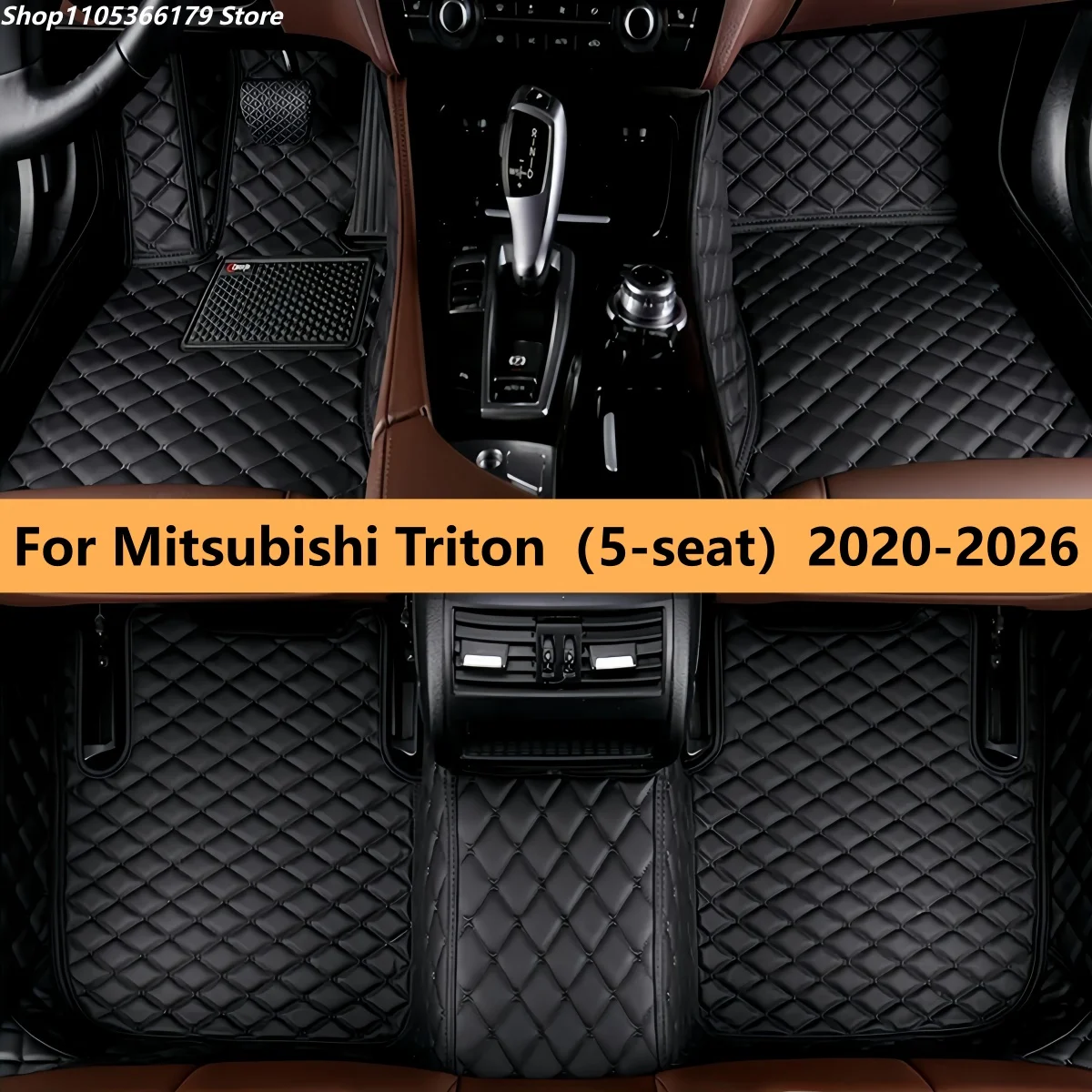 

Custom Car Floor Mat For Mitsubishi Triton（5-seat）2020 2021 2022 2023 2024 2025 2026 Floor Mat Car Mat Accessories Interior