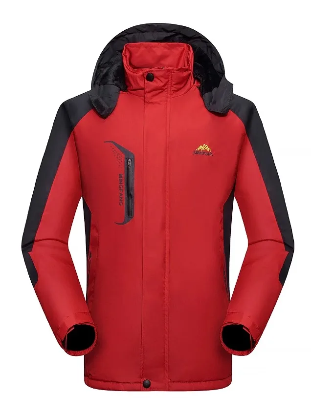 

Men's Winter Thiened Waterproof Cotton Jaet Windproof Fce Lined Casual Loose Men's Clothing Polyester Fabric Faion U...