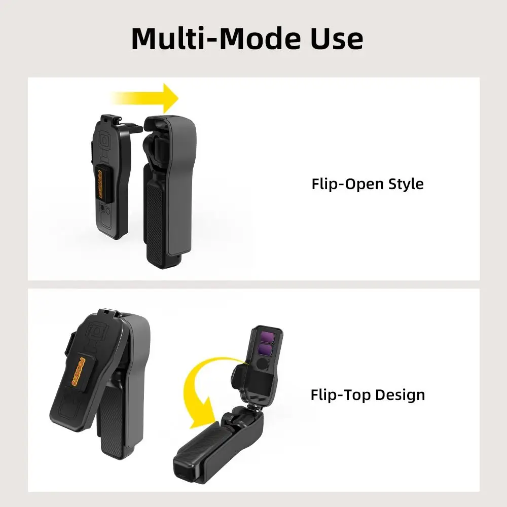 Anti-fall Protective Lid Quick Release Rotatable Pattern Flip Upper Cover with Lens Filters Storage for DJI Osmo Pocket 3