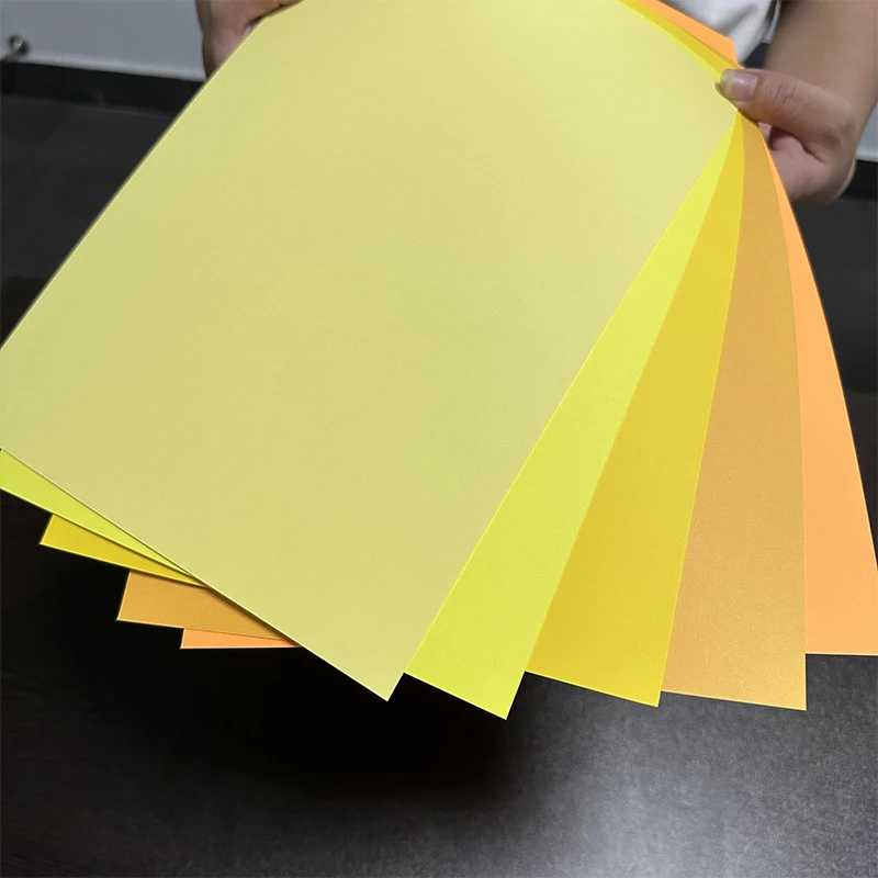 20 Sheets A4 Red Pink Yellow Blue Black Gray Brown Series Cards Thick Paper 8.5 \