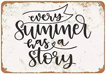Every Summer Has A Story Retro Metal Tin Sign Vintage Metal Sign Aluminum Sign For Home Coffee Wall Decor Metal Signs Poste sign