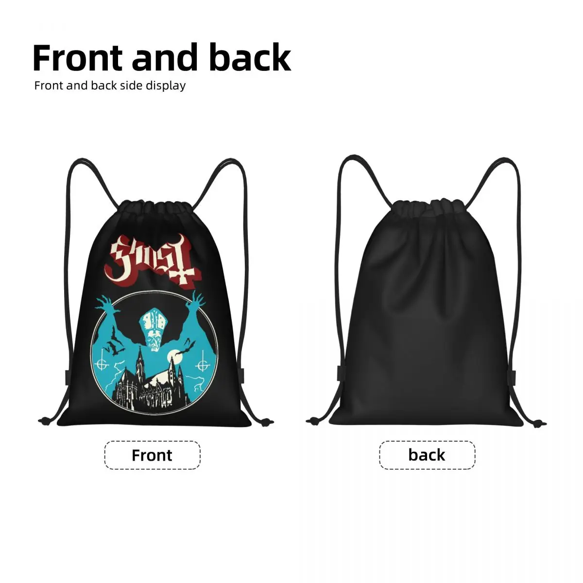Swedish Rock Band Horror Ghost Drawstring Bags Men Women Portable Sports Gym Sackpack Training Storage Backpacks
