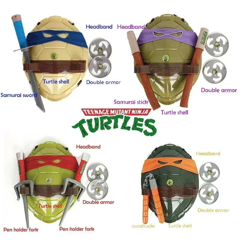 

Аниме Черепашки Ниндзя Фигурка Кино Kawaii Armor Toy Leo Raph Mikey Don Косплей Раковина Реквизит Косплей Подарочная Игрушка