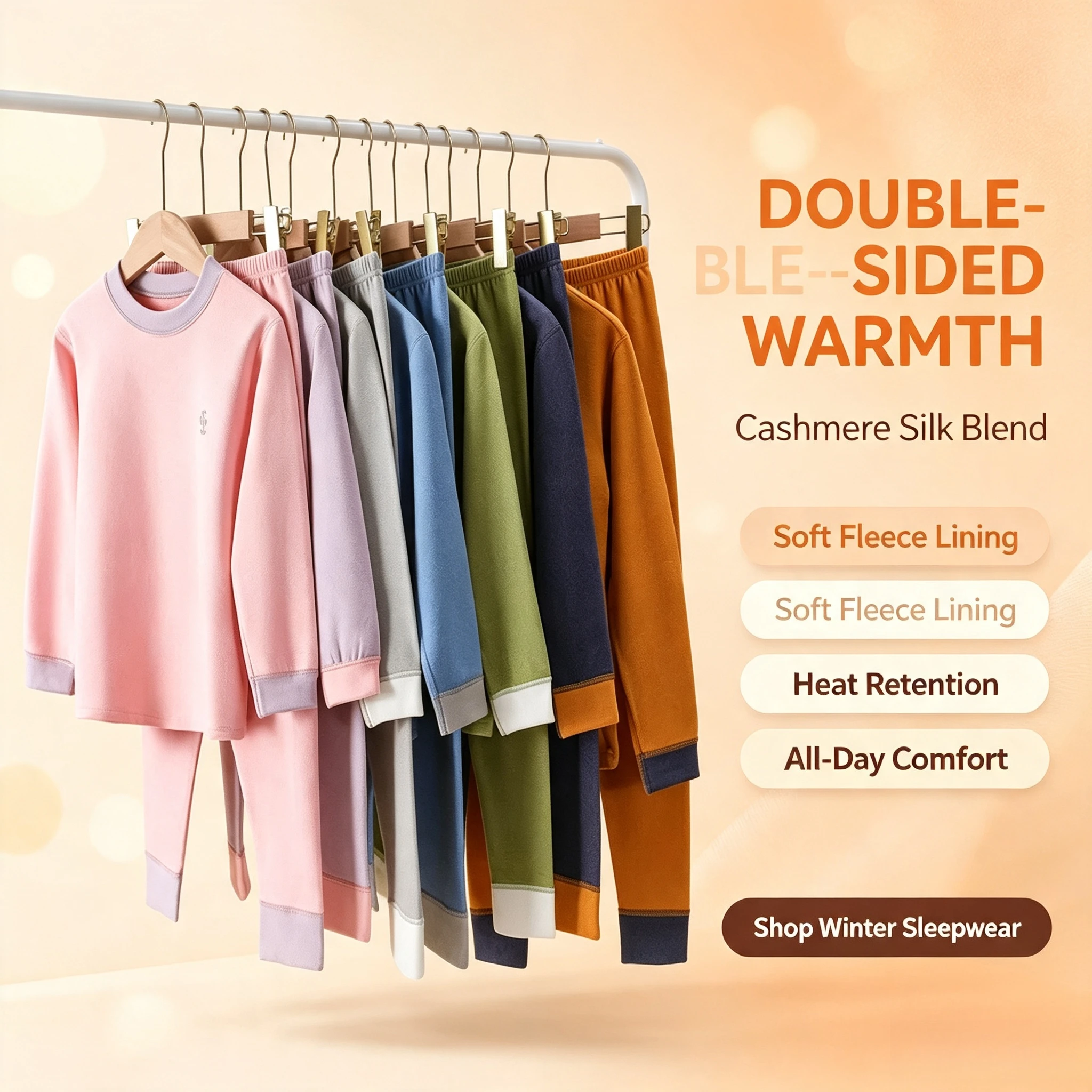 Kids Thermal Underwear Set Thick Cashmere Silk Base Layer Boys Girls Warm Crew Neck Top and Pants 2pcs Fall Winter Loungewear