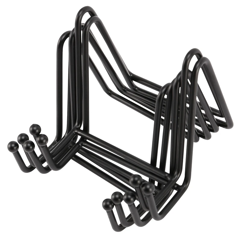 5 Pack Metal Display Stands Black Iron Easel For Plate Stand Plate Holder Display Stands For Picture, Decorative