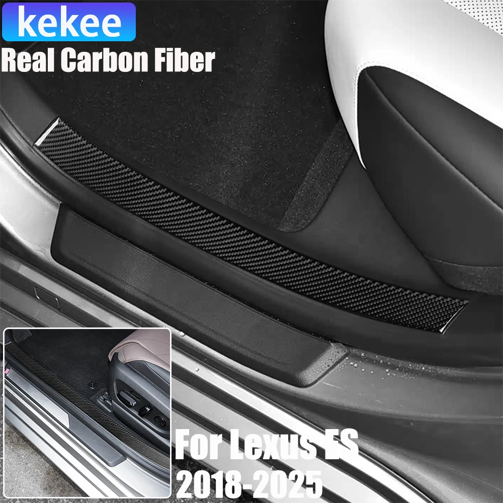 

Real Carbon Fiber Car Accessories Inner Door Sill Trim Soft Sticker For Lexus ES200/250/260/300h/350 2018 19 20 21 22 23 24 2025