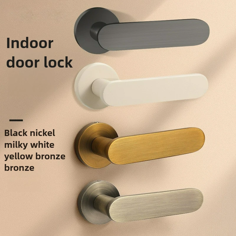 

Minimalist Interior Bedroom, Room Door, Bathroom, Wooden Door Handle, Universal Silent Door Handle Lock