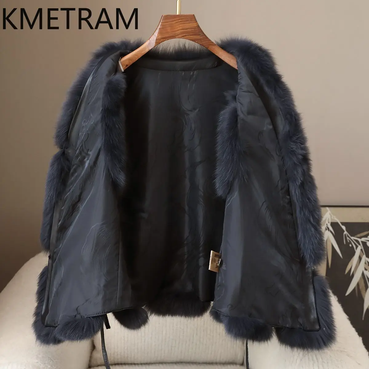 100% 천연 여우털 조끼 여성 V넥 민소매 리얼 퍼 코트 여성 고품질 겨울옷 2025 숏 조끼