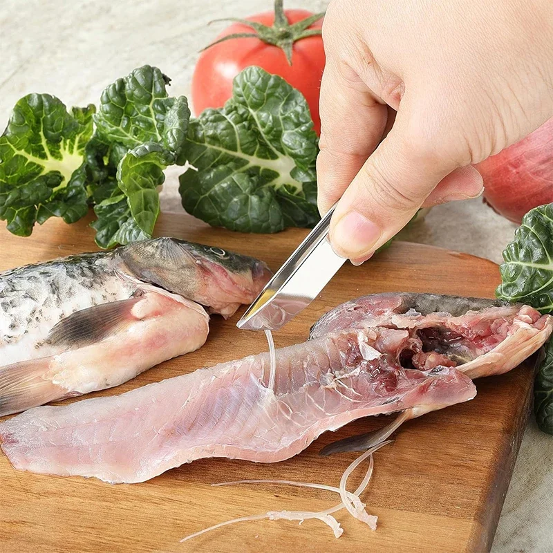 Tweezers Fish Thorn Pig Hair Removal Tools Stainless Steel Pliers Flat Mouth Diagonal Kitchen Food Tools Seafood Clip Tools