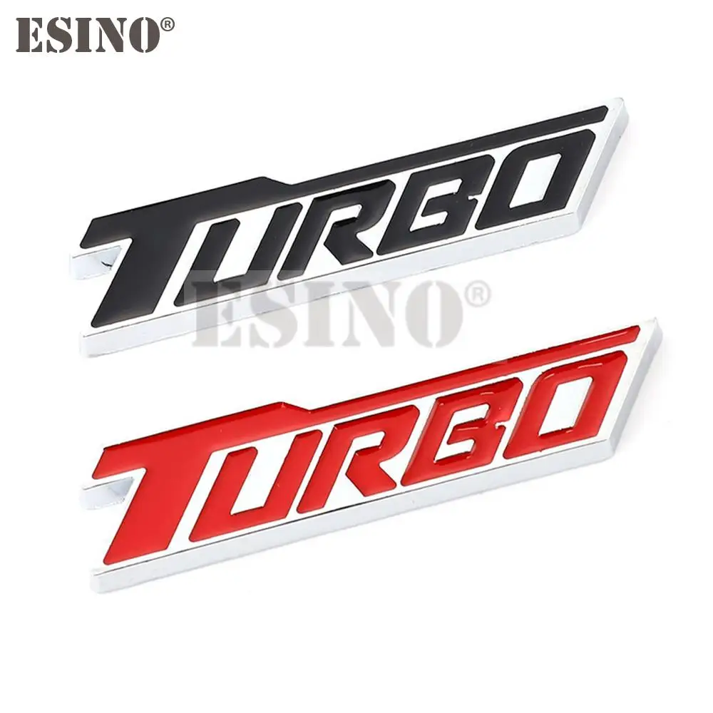 

Car Styling Turbo Engine Logo 3D Metal Alloy Adhesive Emblem Rear Trunk Badge Fender Sticker Car Body Decal Auto Accessory