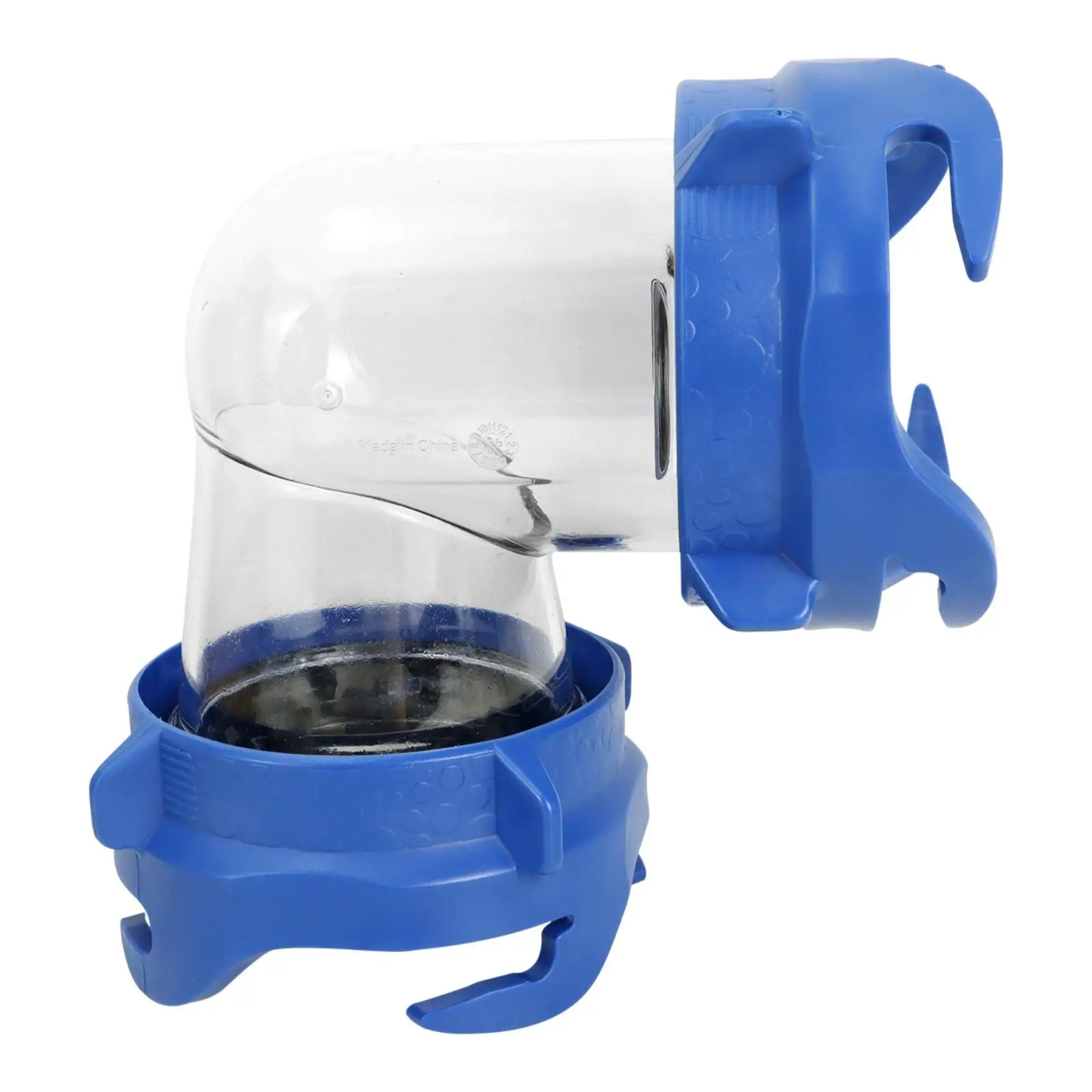 Double Female Hose Adapter Transparent Elbow Vehicle Drainage Fitting with Sealing Gaskets for RV Drain System