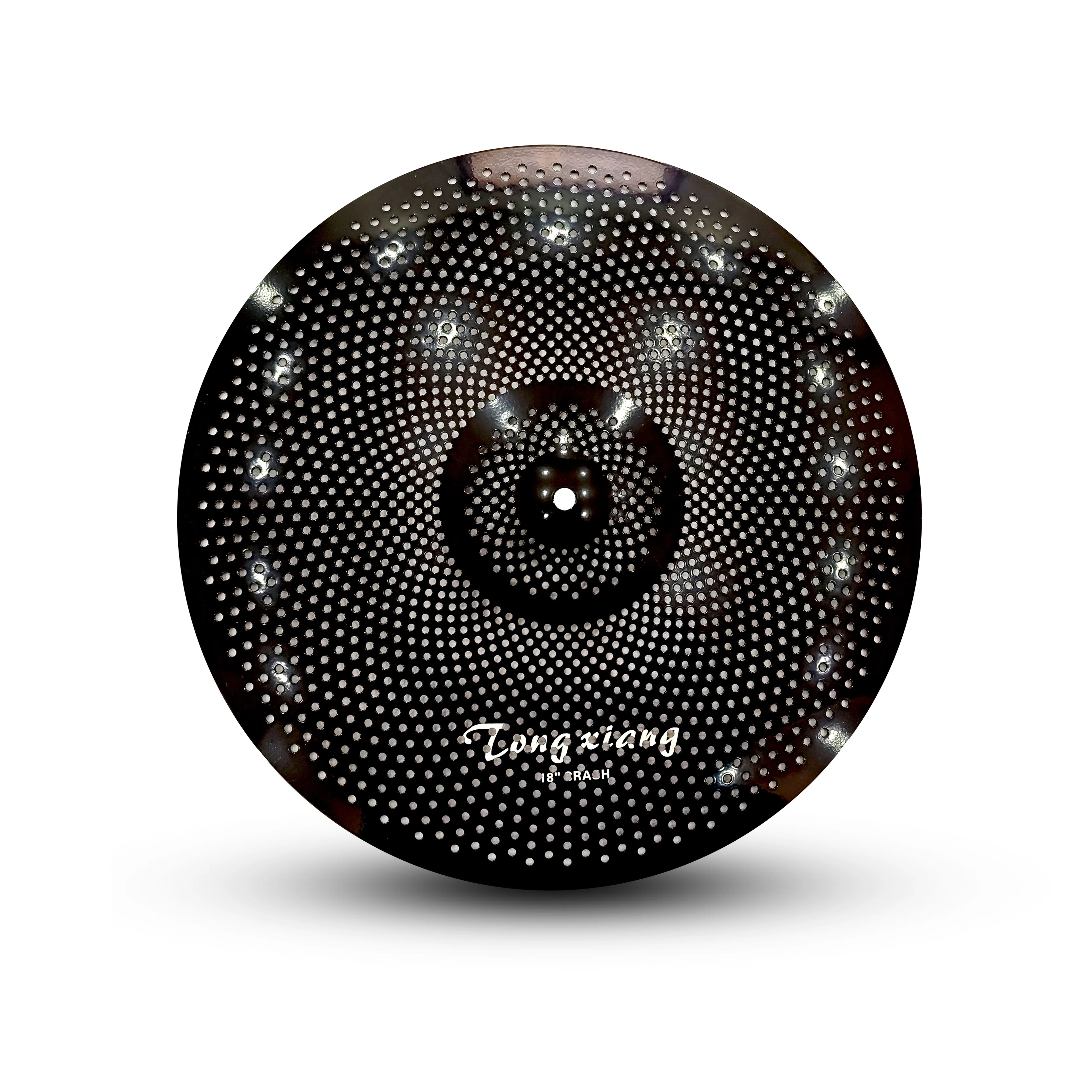 طقم مكون من 5 قطع من الصنج الصامت المصقول باللون الأسود مقاس 14 بوصة + 16 بوصة + 18 بوصة + 20 بوصة للتمرين #3