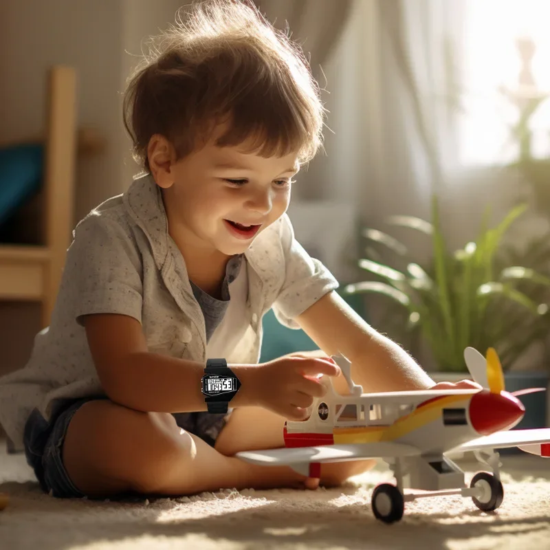 Creative Digital Watches for Kids Luminous Wateproof Silicone Strap Men's Sports Watch Multifunction Alarm Clock Sports Watch