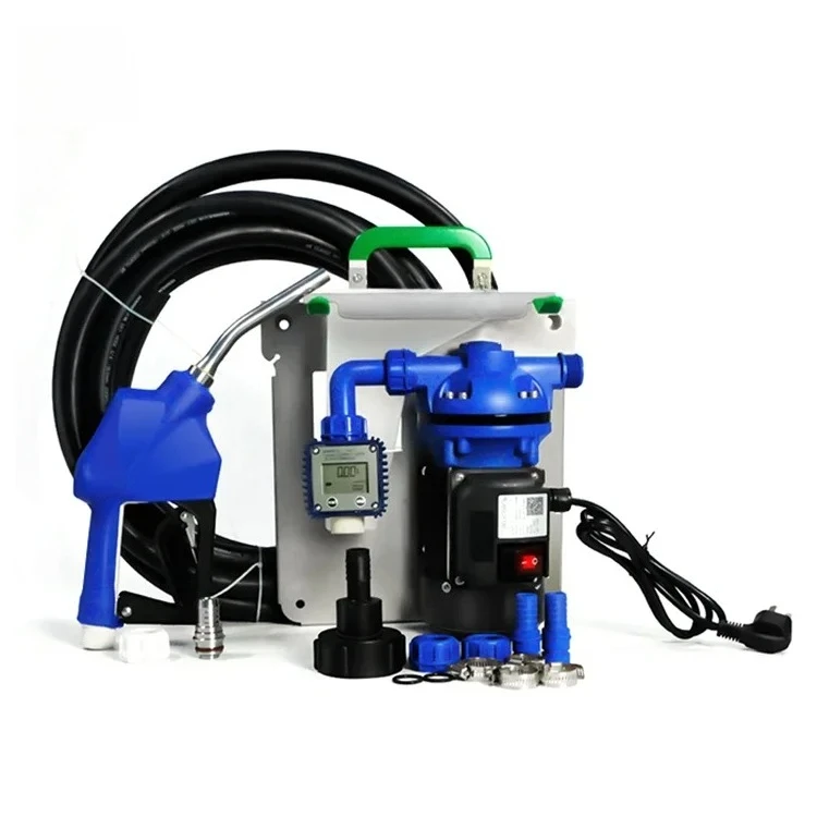 

220V/110V Electric AdBlue Diaphragm Pump Kit - With Nozzle, Flowmeter & Pipes for IBC