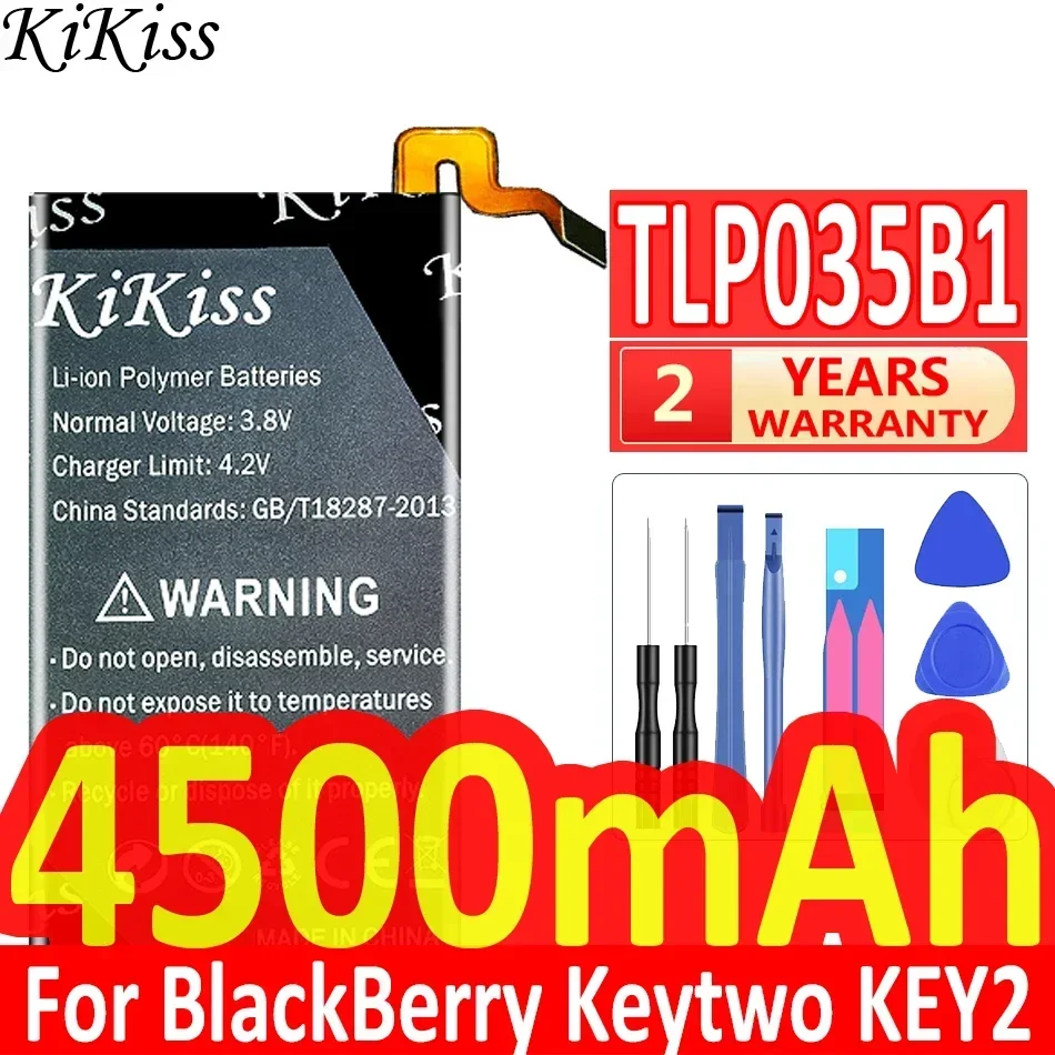 

Высококачественный аккумулятор 4500 мАч TLP035B1 для смартфона BlackBerry Keytwo KEY2 Key 2, новые сменные батареи KiKiss