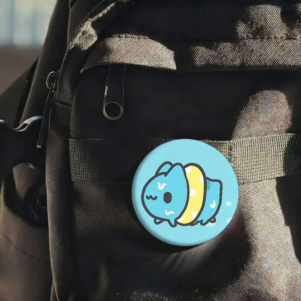 B-Bugcat كابو الكرتون 58 مللي متر لطيف أنيمي الشكل أيقونة شارة اليدوية صفيح بروش لحقيبة الظهر الملابس الصدر حلية الهدايا أ