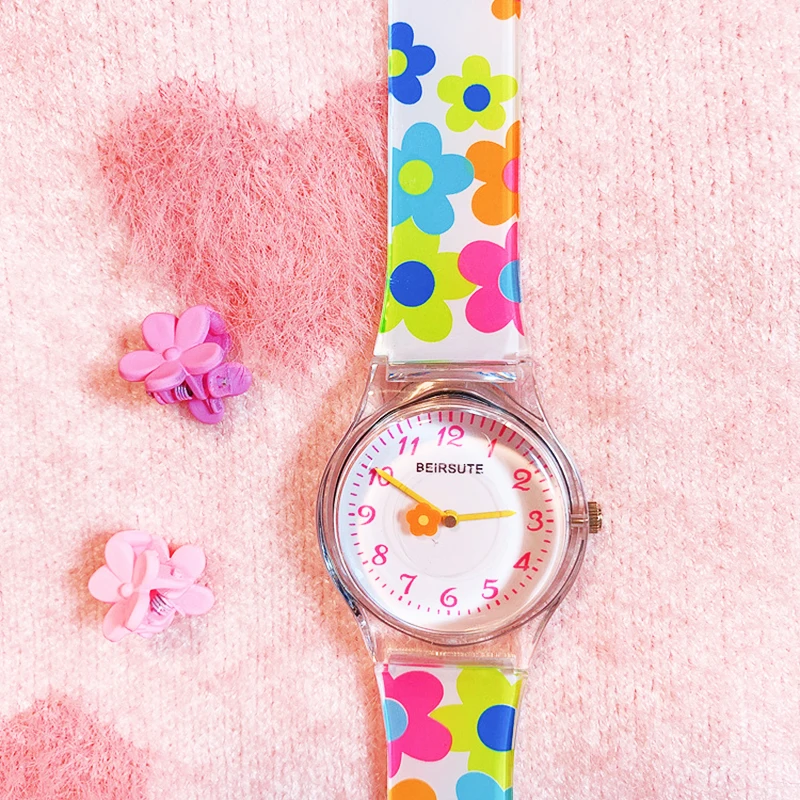 Ins ساعة ملونة سبيكة سيليكون كوارتز ساعة طالب ساعة أخضر/أزرق/أصفر للمناسبات غير الرسمية عشاق الموضة