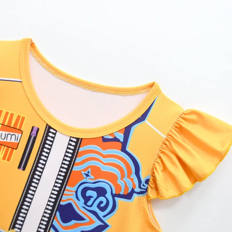 K-POPs Demons Hunters Costume Cosplay per bambini Manica a sbuffo Rumi Zoey Mira Kawaii Abito Halloween Anime Gioco di ruolo Abiti Regalo