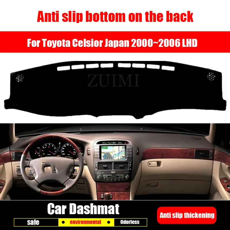 

ZUIMI Dashboard Cover Dash Mat Dashmat For Toyota Celsior Japan 2000~2006 LHD RHD Dash Board Cover Pad Sun Shade Dedicated Car