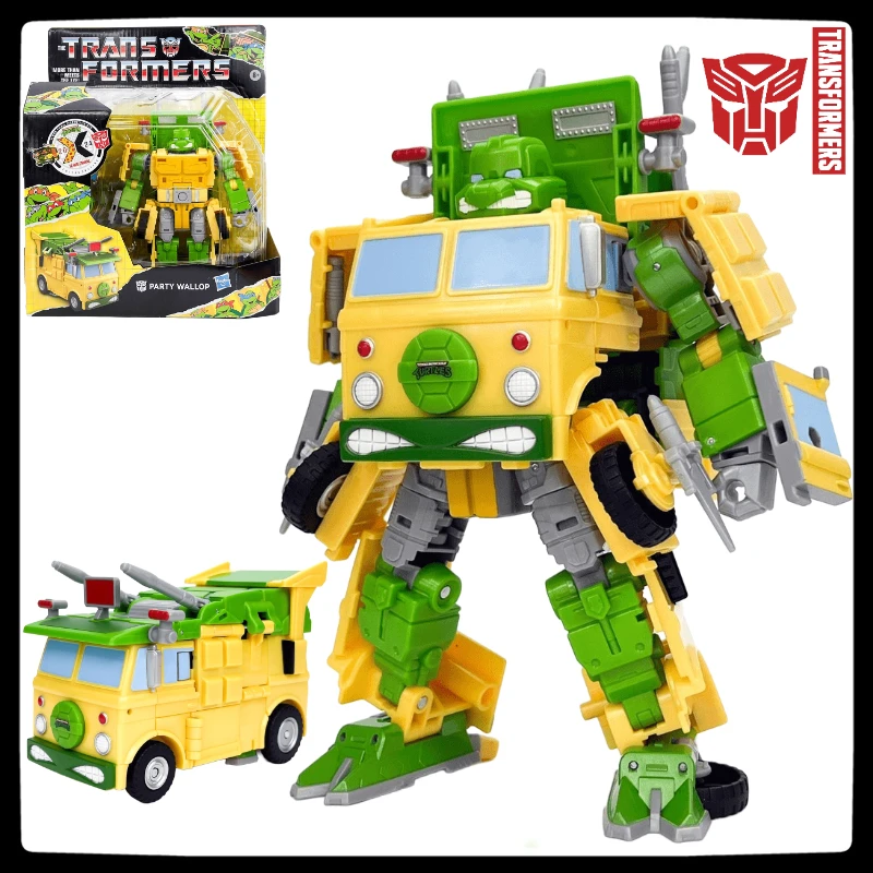 

In stock Original Transformers Crossover Teenage Mutant Ninja Turtles Party Bash Animation Character Action Figure Model ToyGift