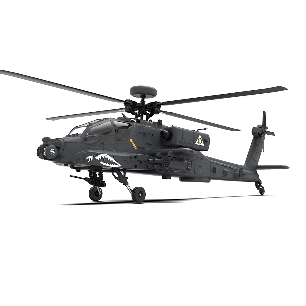 YXZNRC F11-S 1:32 AH-64 Apache Scale 2.4G 6CH GPS Altitude Hold Optical Flow Positioning 5.8G FPV Camera RC Helicopter RTF