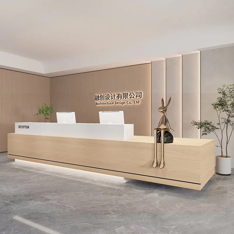 Company Executive Reception Desks Welcome Long Luxury Display Reception Desks Industrial Shelves Mostrador Trendy Furniture