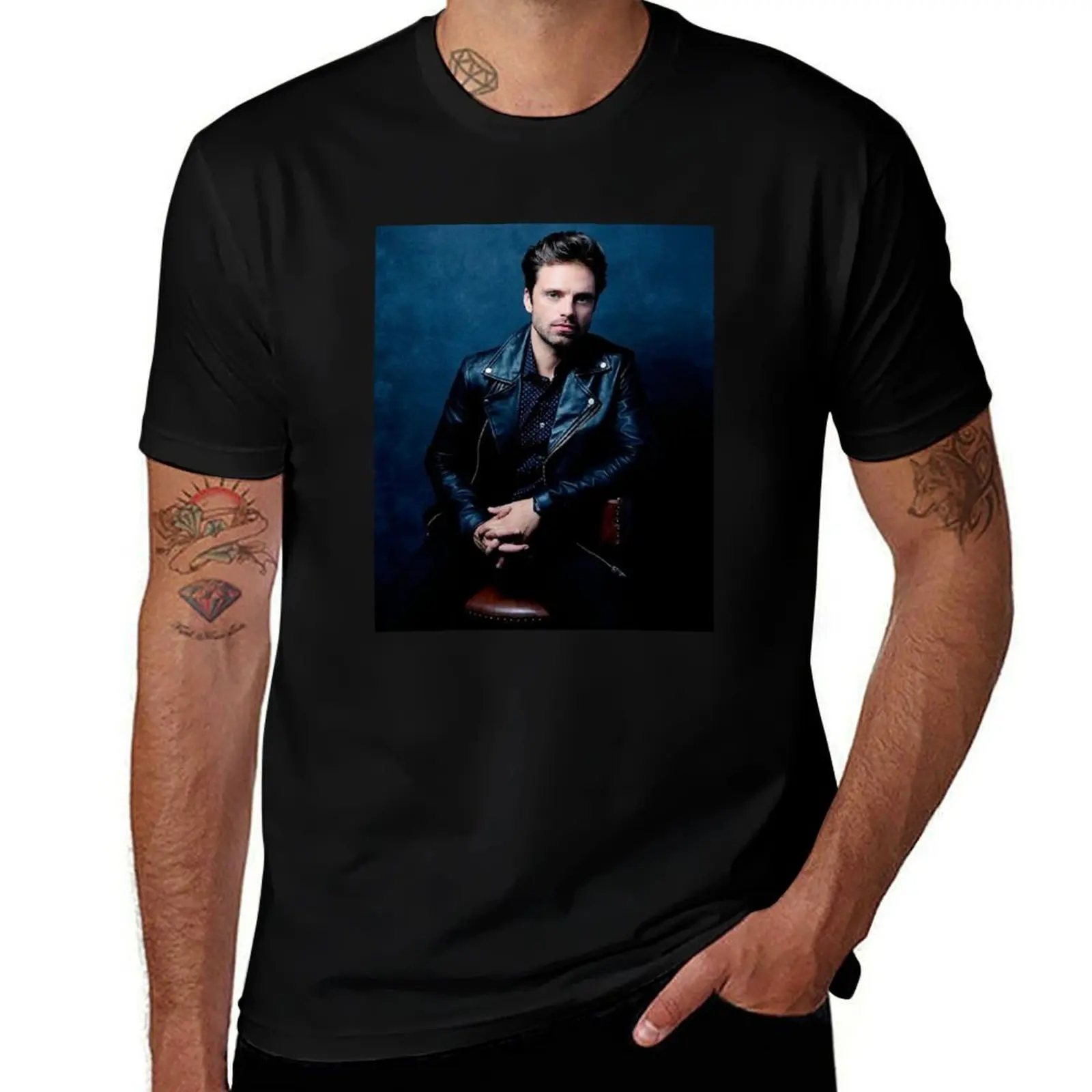 

Sebastian Stan T-Shirt baggy shirts quick drying kawaii clothes t shirt men 100℅ cotton