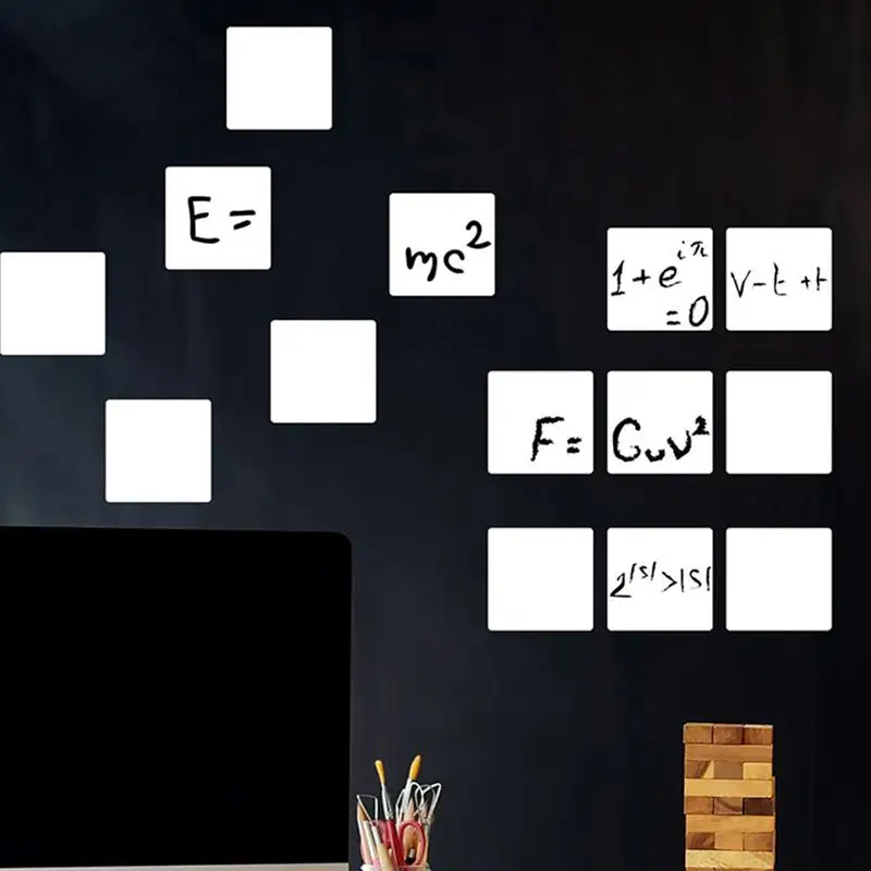 화이트 보드 스티커, 작은 크기, 반복 쓰기 지우기, 어린이 그래피티 DIY 벽 스티커, 12 개