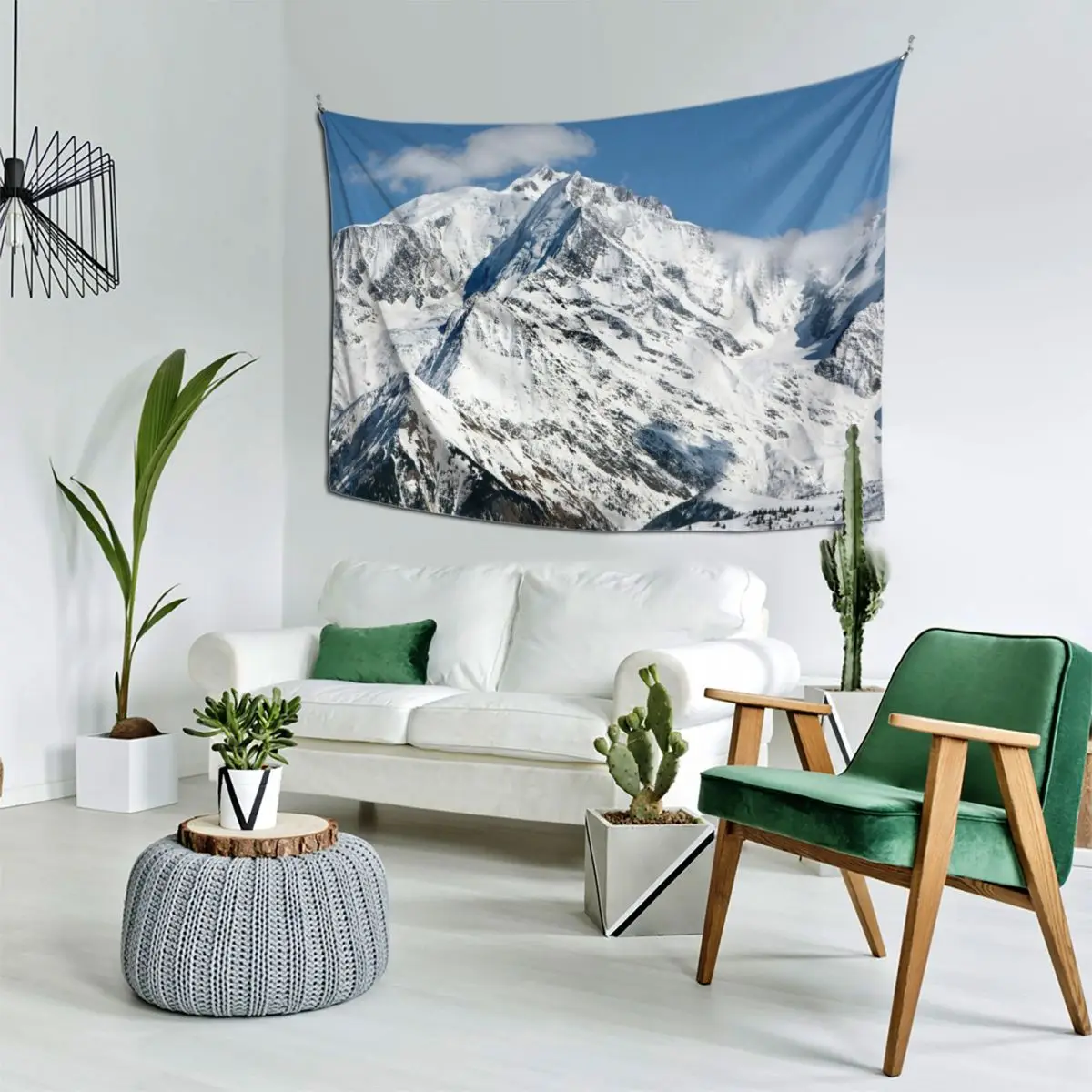 

Mt. Blanc with clouds Tapestry Decor For Bedroom Room Decorator House Decorations Room Aesthetic Decor Tapestry