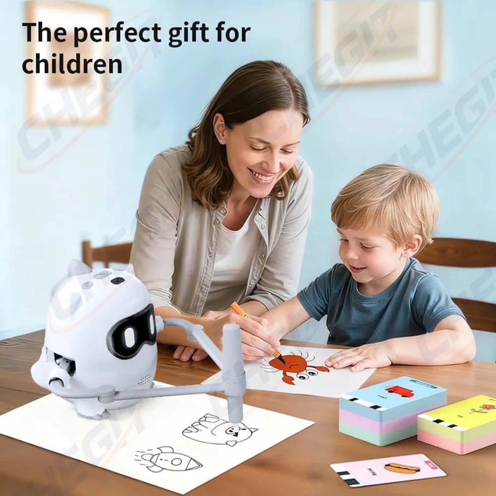 NUOVA macchina da disegno robot automatico robot da disegno intelligente aggiornata illuminazione artistica interattiva educativa precoce per bambini