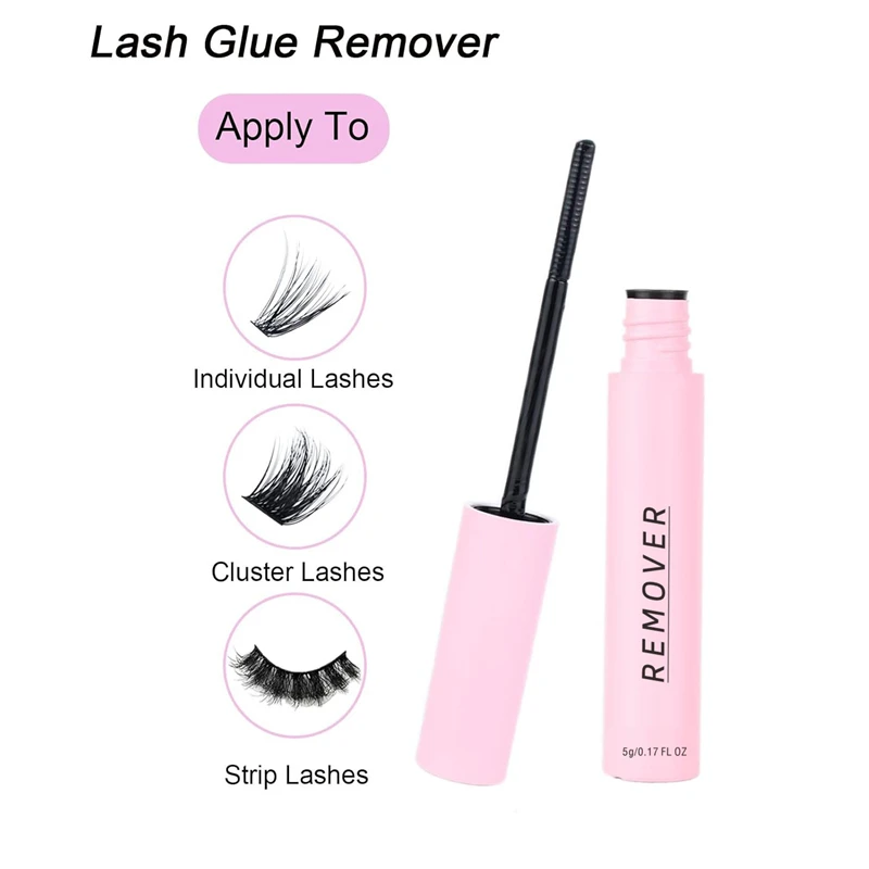 Gel eliminador de extensiones de pestañas, suave, no irritante, crema adhesiva de baja humos, segura para pieles sensibles
