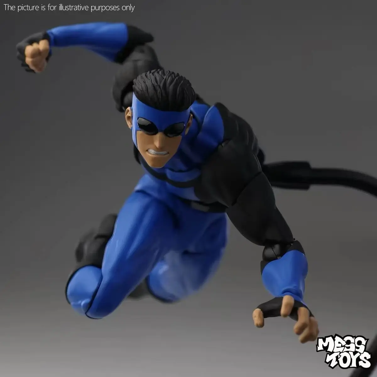 Mess Toys Invincible Action Figure Mark Grayson Classic First Suit Blue-Black New Suit Toys Collectibles For Hobby Halloween