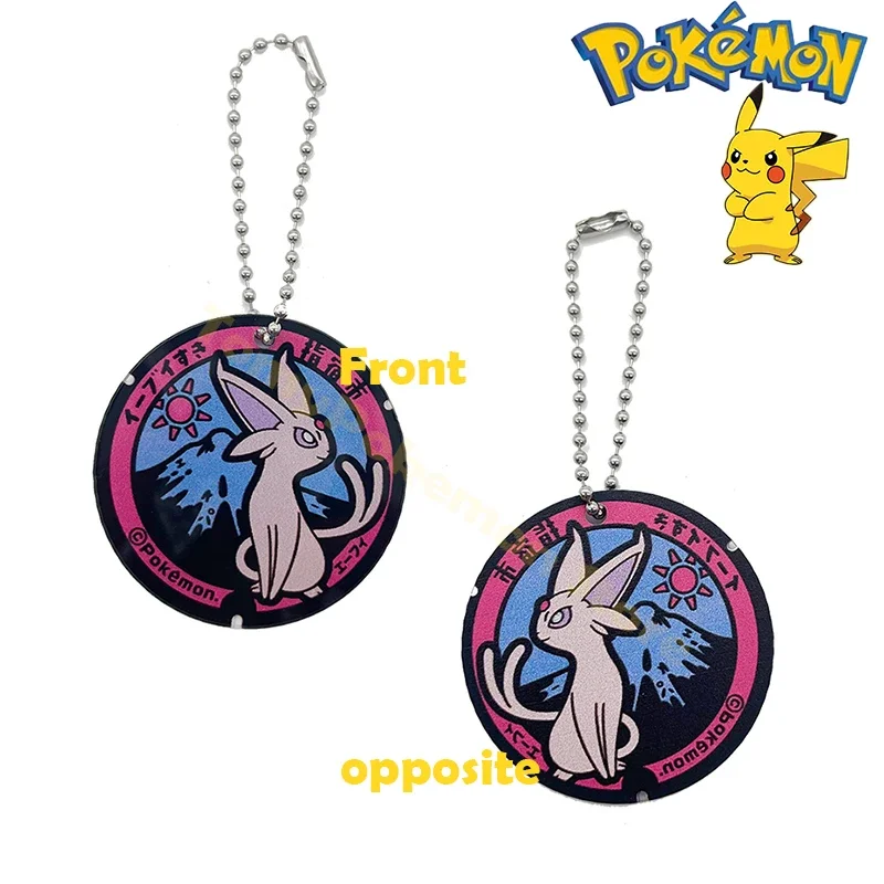 Pokemon Action Figure Eeveelution Leafeon Glaceon Umbreon Double sided pattern Lovedly Limited Acrylic Pendant Ornament Toy Gift