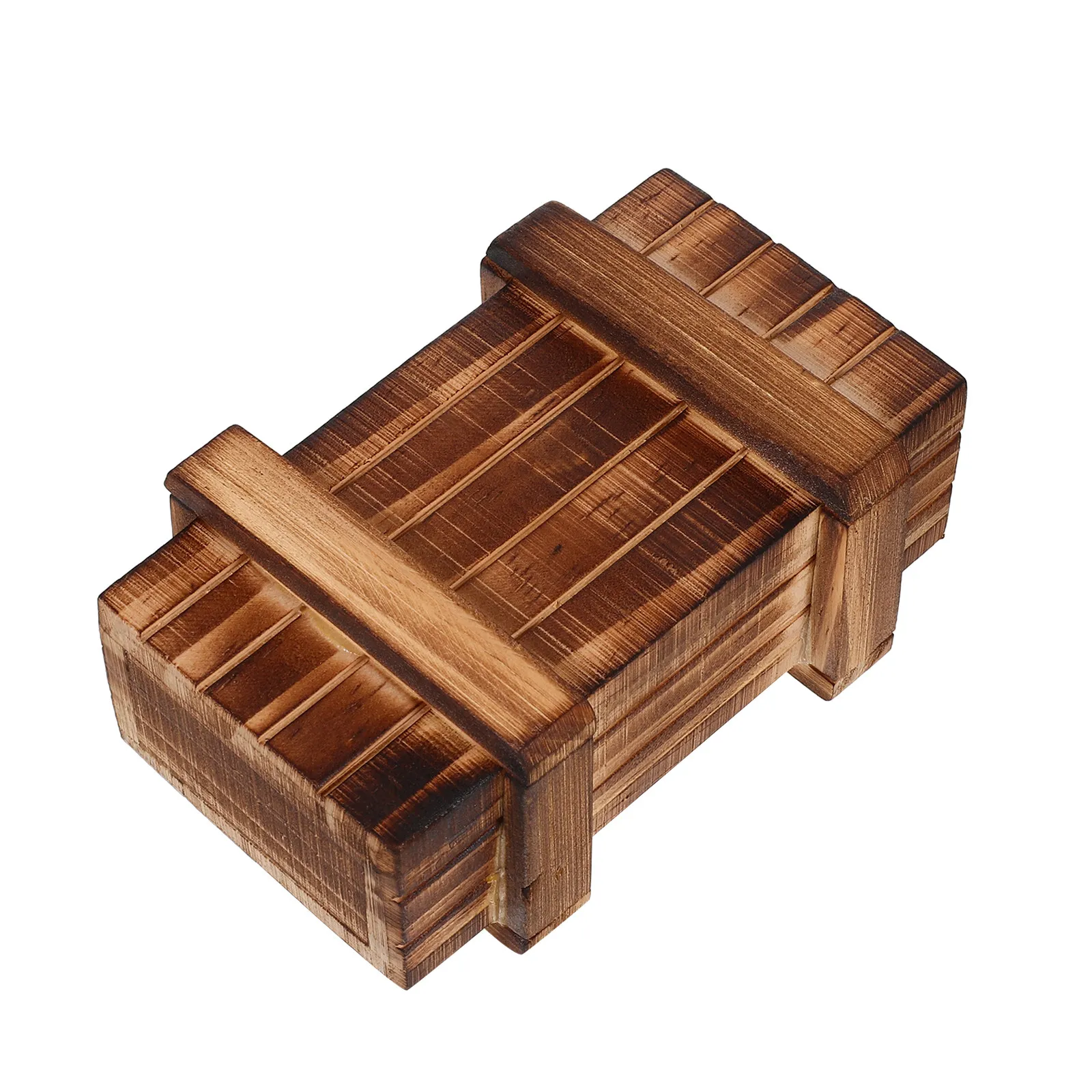 

Wooden Brain Teaser Puzzle Box with Intricate Hidden Compartments for Adults Kids Cognitive Skill