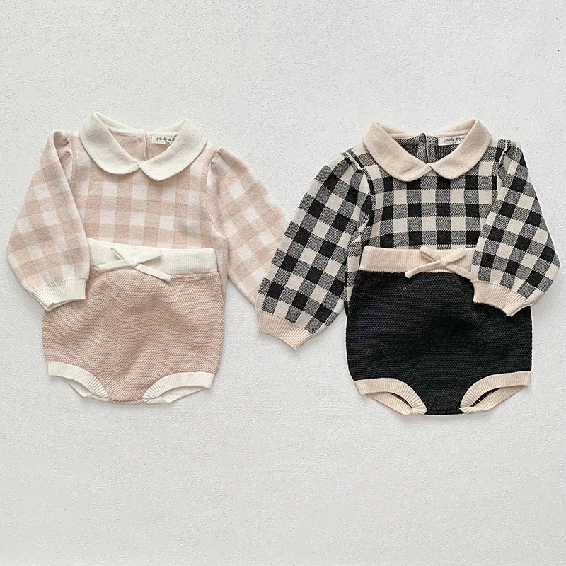 Toddlers Girls Knit Sets Autumn Girls Knit Suit Winter Sweater +PP Shorts 2pcs Cute Knitted Set Gird Baby Kids Princess Outfits