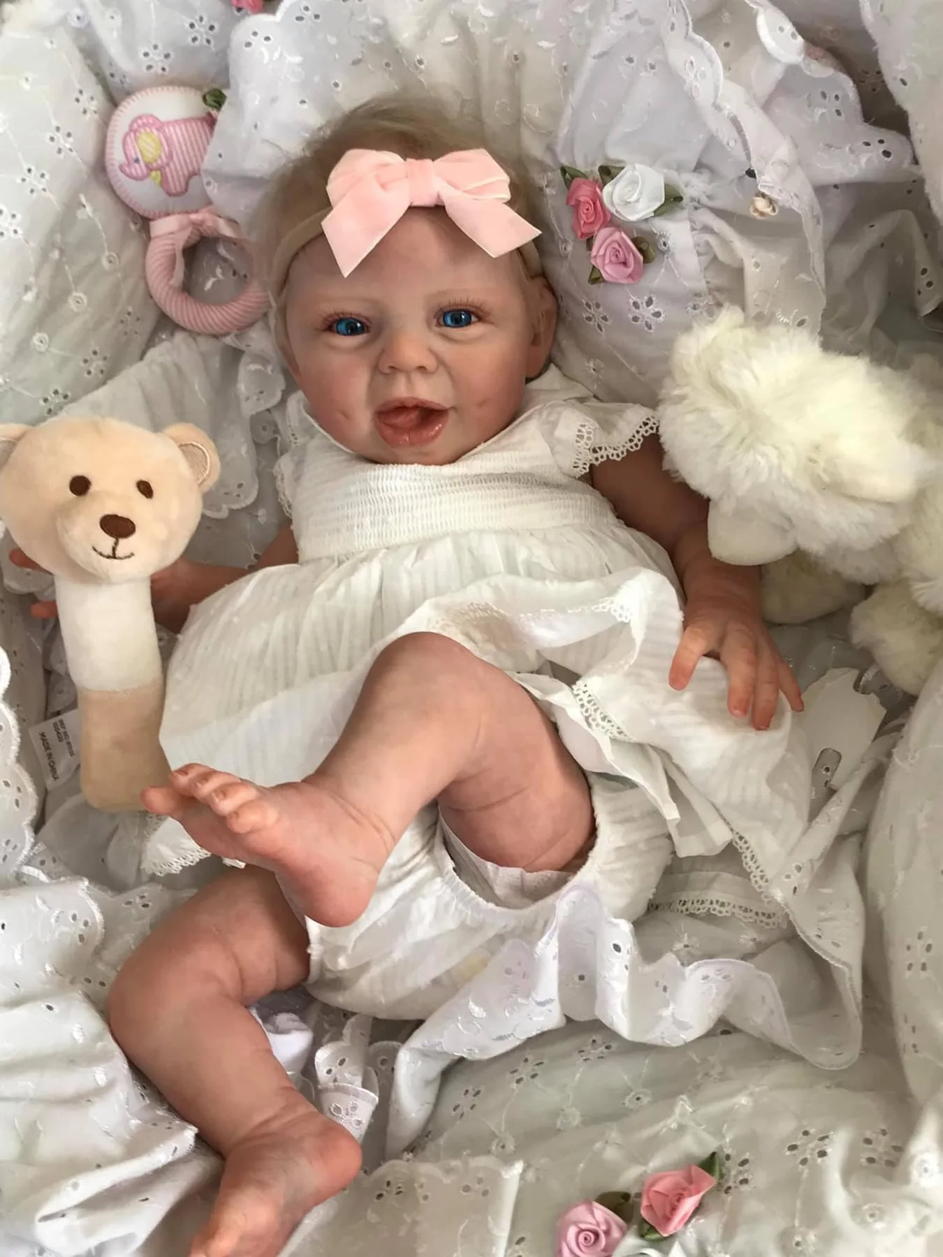 NPK 22inch Reborn Baby Girl Doll - Princess Newborn Size Hani Lifelike Soft Touch Sweet Face Birthday Gift for Girls - view 6