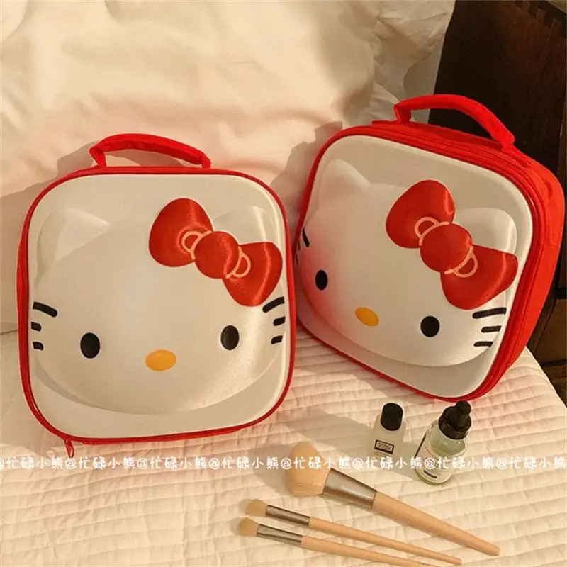 

Hello Kitty Makeup Bag Cute Anime Women Accessories Large Capacity Versatile Multi Functional Storage Toiletries Gift Wholesale