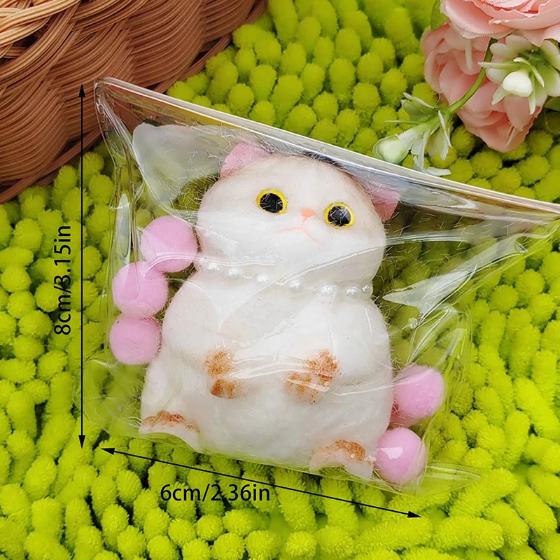 Jouets à presser pour chat TPR, gros chat, jouets à pincer tridimensionnels, Super mignons, anti-Stress, poupée relaxante, jouets à pincer pour gros chat