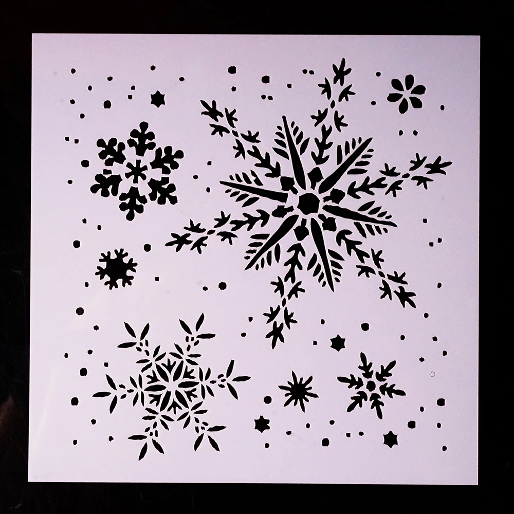 15 cm DIY Craft Layering Snowflake Stencils For Walls Painting Scrapbooking Stamps Album Decorative Embossing Paper Cards