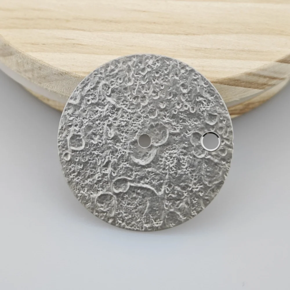 Esfera NH35 con superficie lunar, diseño original, Diseño Artesanal, modificación y montaje de esfera espacial, accesorio de reloj mecánico, tamaño 28,5